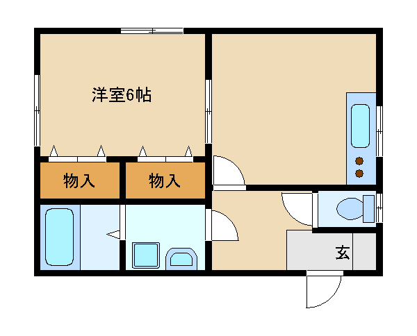 姫路市青山のアパートの間取り