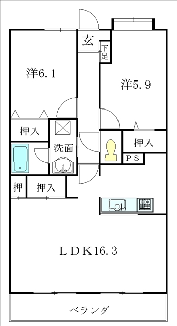 シンフォニーの間取り