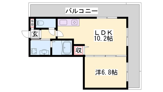 ネオクオーツ幸　弐番館の間取り