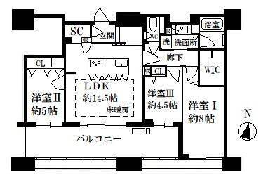 アイランドシティ　オーシャン＆フォレストタワーレジデンス　ＷＥＳＴ棟の間取り