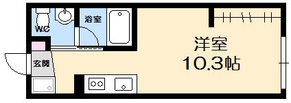 広島市西区草津東のアパートの間取り