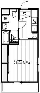 深谷市稲荷町のアパートの間取り