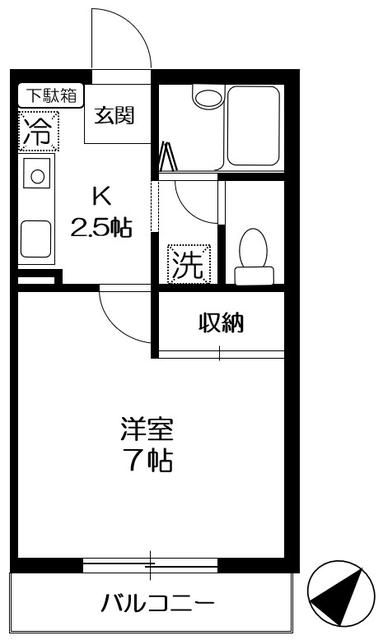 クリエール南林間の間取り