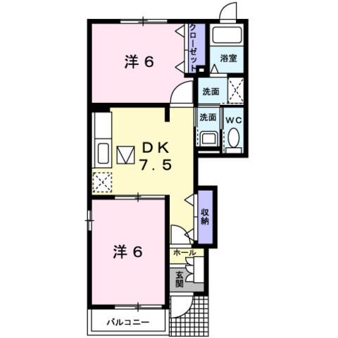 オアシス大内２の間取り