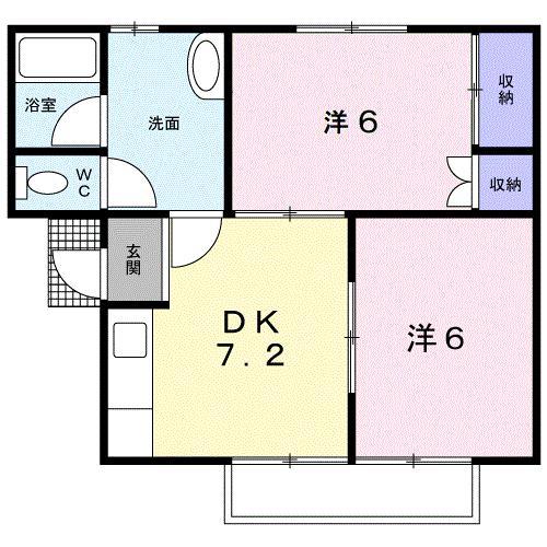 ［大東建託］コーポやすらぎの間取り