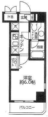 府中市寿町のマンションの間取り