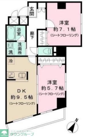 文京区白山のマンションの間取り