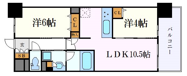 名古屋市中区栄のマンションの間取り