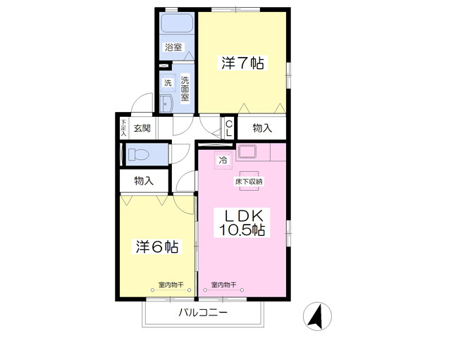 グローリー弐番館の間取り