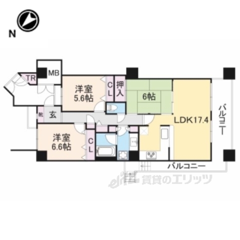 くずはタワーシティＴ棟の間取り