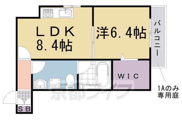 京都市伏見区銀座町２丁目のマンションの間取り