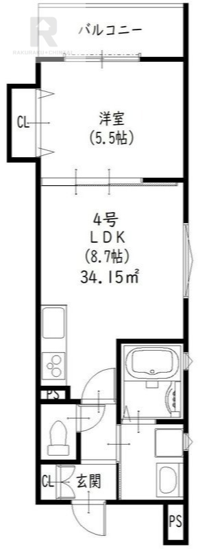 クリエオーレ藤阪中町Iの間取り