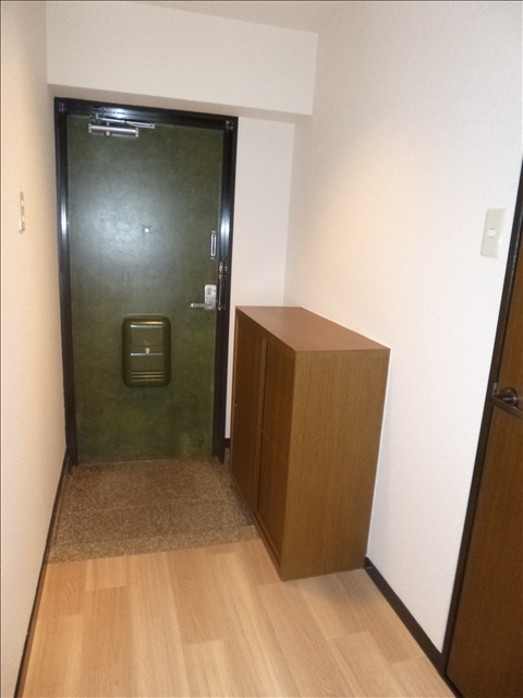 玄関　玄関下駄箱の上に何か飾っていただけますね♪