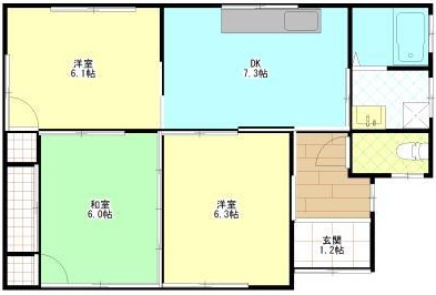 押川貸家の間取り写真
