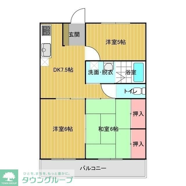 メゾングランドール柴崎の間取り写真