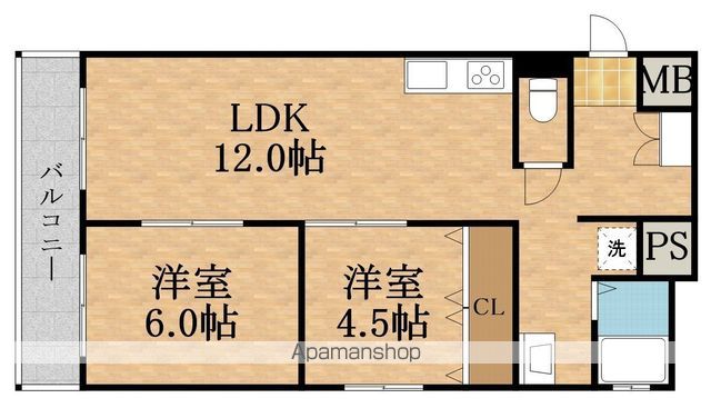地下鉄中央線 深江橋駅 徒歩9分 8階建 築49年の間取り写真