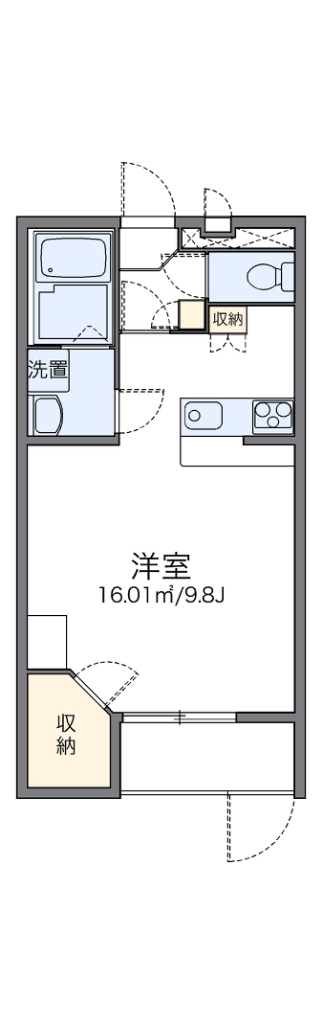 レオパレス島之内の間取り写真