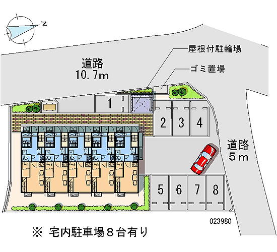 【ルミエール１０の駐車場】