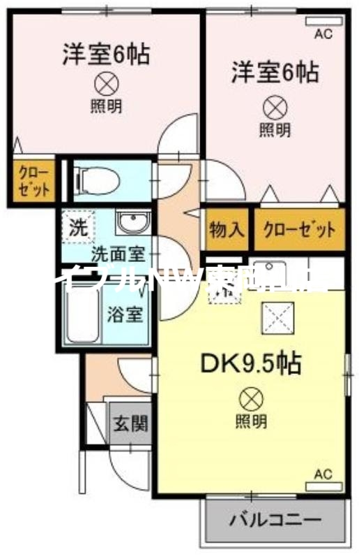 ヴェルドミール　B棟の間取り