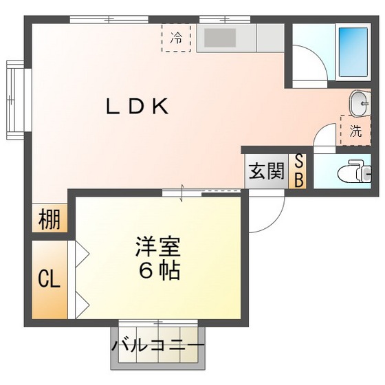 【シャルムハイツの間取り】