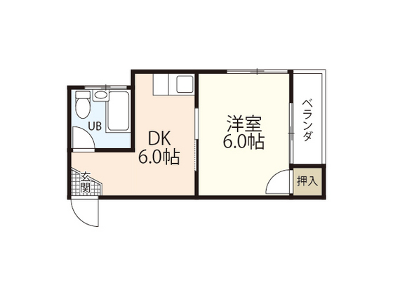 広島市中区十日市町のマンションの間取り