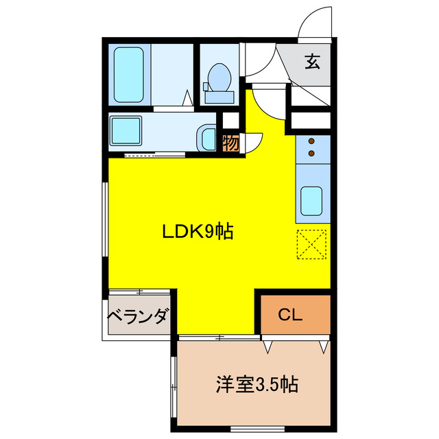 岐阜市竜田町のマンションの間取り