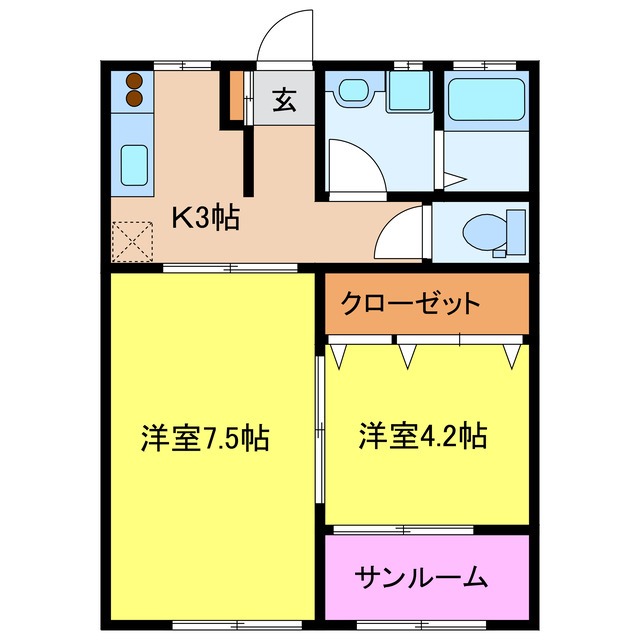 フォレストコート　Ｂ棟の間取り