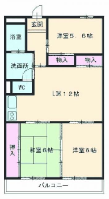 名古屋市港区宝神のマンションの間取り