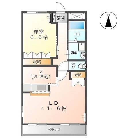 太田市西矢島町のマンションの間取り