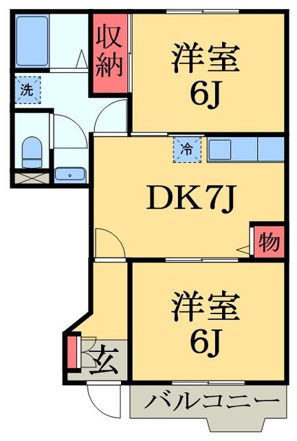 佐倉市臼井田のアパートの間取り