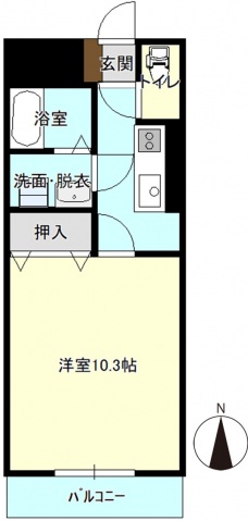 東広島市西条町寺家のマンションの間取り