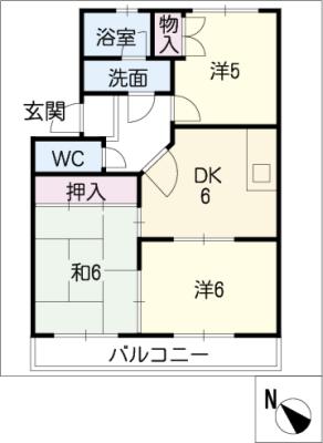 ラフォーレ西沢の間取り