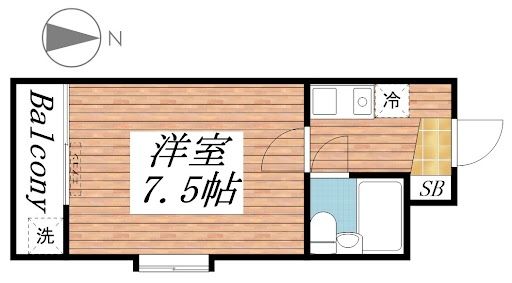 和歌山市黒田のマンションの間取り