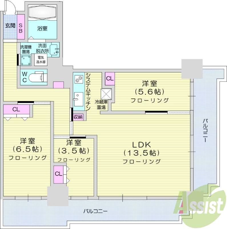 パシフィックタワー札幌の間取り