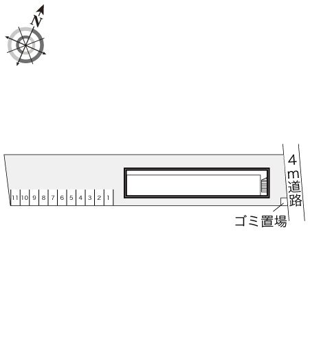 【さいたま市西区三橋のアパートの駐車場】