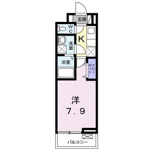 【仙台市泉区泉中央のアパートの間取り】