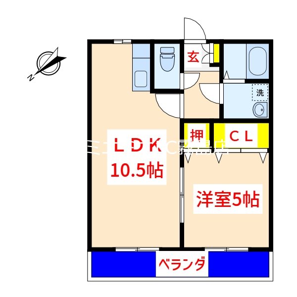 霧島市隼人町真孝のマンションの間取り