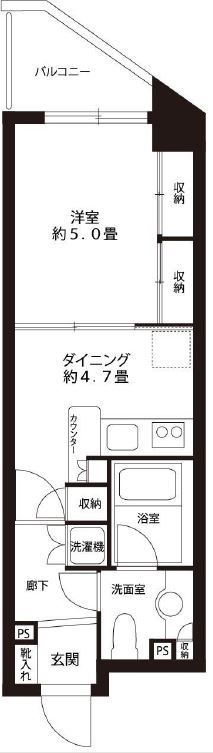 藤和シティスクエア三鷹駅前の間取り