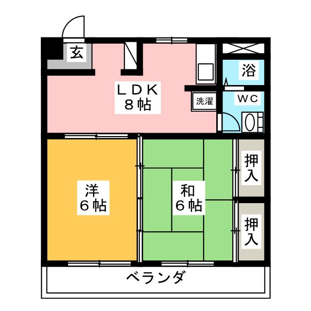 コーポ静岡の間取り