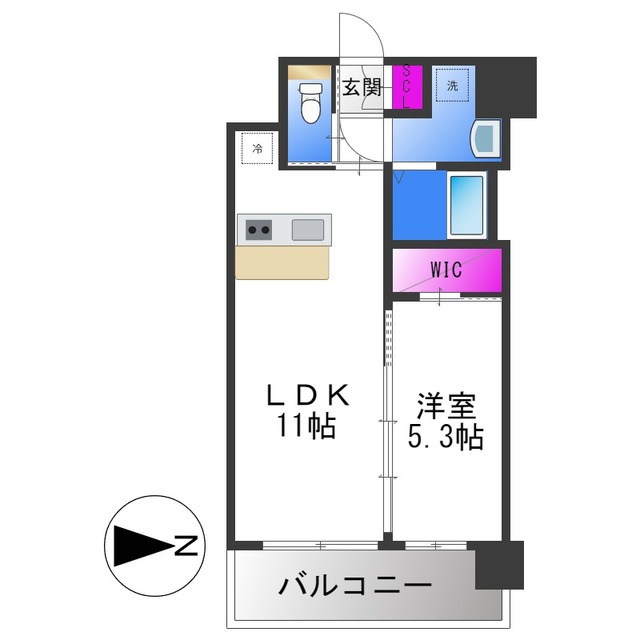 東大阪市下小阪のマンションの間取り