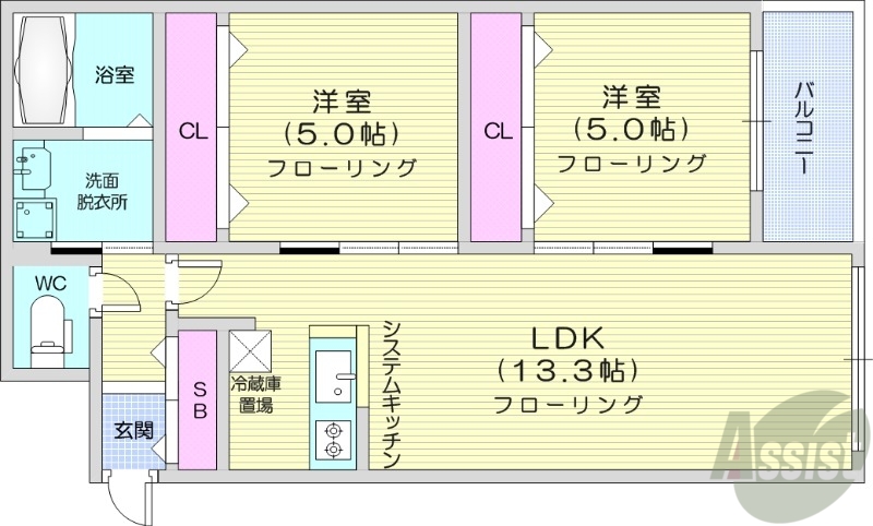 【グレイス北16条の間取り】