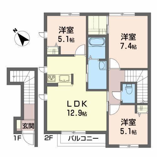 ［シャーメゾン］シャーメゾン・グランＢの間取り