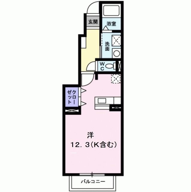 伊丹市南野のアパートの間取り