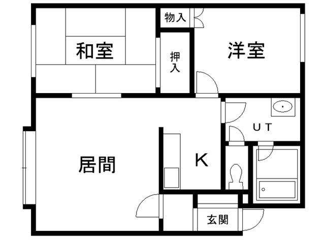 パールハイツ１２・４の間取り