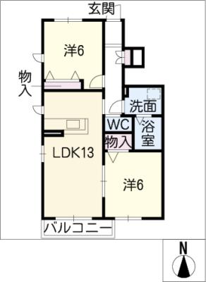 サンライズ文津Ａ棟の間取り