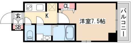 レジュールアッシュ神戸元町の間取り