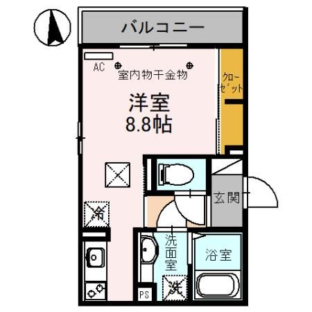 前橋市南町のアパートの間取り