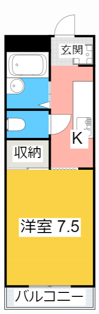 【知立市谷田町西のアパートの間取り】