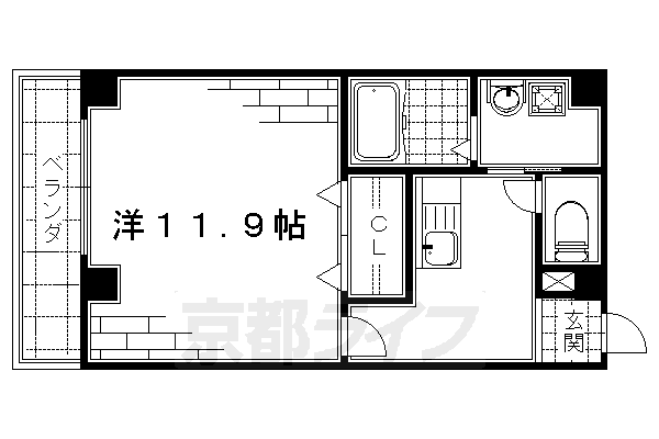 京都市伏見区墨染町のマンションの間取り