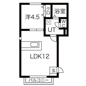 リバーサイド花長B棟の間取り